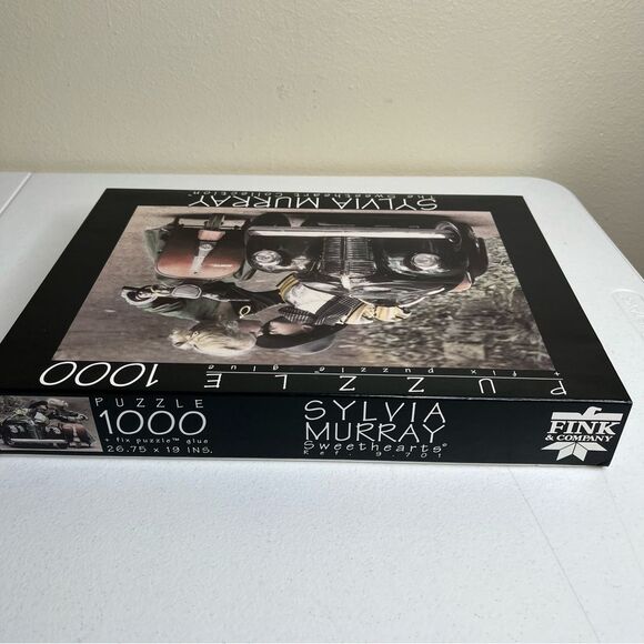 Sylvia Murray The Sweetheart Collection Puzzle Boy Girl Car Scooter Kiss 1000 Pc - Picture 4 of 7
